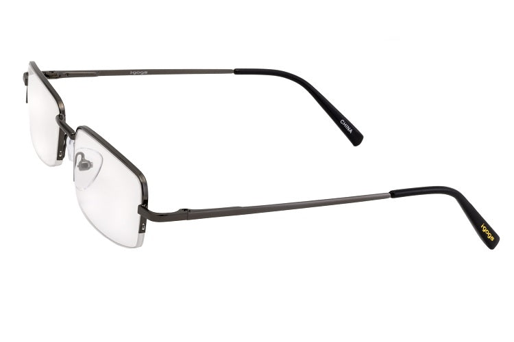 Metal Frame Reading Glasses. Readers in metal frame. Spring hinge reading glasses. Simple reading glasses. Half rim reading glasses.
