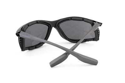 Motorcycle sunglasses. Z87.1 sunglasses for motorcycle riding. Inside foam liner on sunglasses for all of your motorcycle and biking needs.